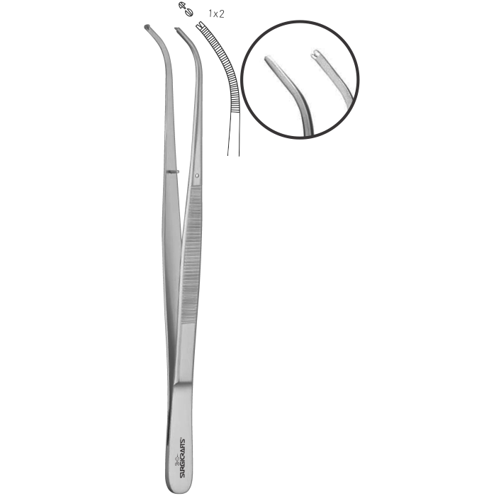 Brophy Tissue Forceps 1x2 Teeth