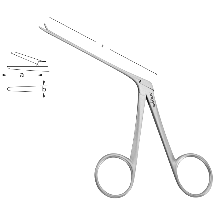 Micro Ear Forceps Straight Smooth