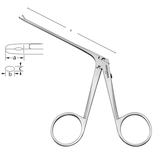 Micro Cup Forceps Straight Oval